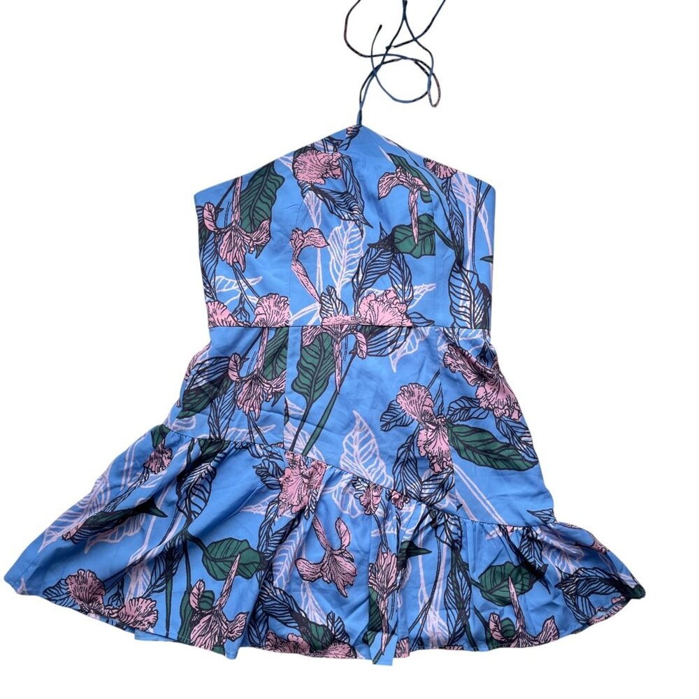 Hutch Renata Halter Mini Dress Peri Inked Iris NWT Anthropologie - Picture 5 of 16